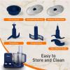 imageNutriChef Food Processor 2 Liter Capacity  Multipurpose ampamp Ultra Quiet Motor  Includes 6 Attachment Blades ampamp Silicone Feet to Prevent Slippage  12 Cup Capacity  PreSet Speed For Easy UseBlue