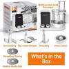 imageNutriChef Food Processor 2 Liter Capacity  Multipurpose ampamp Ultra Quiet Motor  Includes 6 Attachment Blades ampamp Silicone Feet to Prevent Slippage  12 Cup Capacity  PreSet Speed For Easy UseDay White