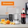 imageNutriChef Food Processor 2 Liter Capacity  Multipurpose ampamp Ultra Quiet Motor  Includes 6 Attachment Blades ampamp Silicone Feet to Prevent Slippage  12 Cup Capacity  PreSet Speed For Easy UseWhite