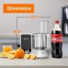 imageNutriChef Food Processor 2 Liter Capacity  Multipurpose ampamp Ultra Quiet Motor  Includes 6 Attachment Blades ampamp Silicone Feet to Prevent Slippage  12 Cup Capacity  PreSet Speed For Easy UseDay White