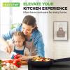 imageNutriChef 5Piece Frying Pan Cooking Set NonStick Ceramic Pan Set with Grill Pan and Wok StainResistant Frying Pans With CoolTouch Handles Tempered Glass Lid PTFEPFOAPFOS Free Blue Diamond