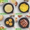 imageNutriChef 945 NonStick Crepe Pan with Wooden Spreader Durable Marble Coated Dosa Pan Bakelite Handle and Induction Bottom PFOAPFOS Free Dishwasher Safe Even Heat Distribution Black MarbleBlack