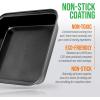 imageNutriChef 9quot Nonstick Square Cake Pan  Heavy Duty Carbon Steel Baking Tray for Kitchen Oven  Bakeware for Cakes Cookies Brownies ampamp More  PFOS PFOA PTFEFree Dishwasher Safe