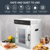 imageNutriChef Premium Food Dehydrator Machine  1500 Watts 16Tray Stainless Steel Dehydrator with Digital Timer and Temperature Control TouchControl LED Display