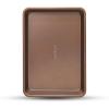 imageNutriChef 13inch Golden Cookie Sheet Baking Tray NonStick Coated Layer Surface Great for Food Preparation Serving Pastry Dessert BakingGold