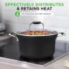 imageNutriChef Copper Pan NonStick Coating Inside HardAnodized Look Heat Resistant Lacquer Outside Silicone Handle NCSQPA 1 Griddle14 pc set
