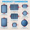 imageNutriChef Nonstick 3Piece Baking Pans Set  Carbon Steel Bakeware with Blue Coating Inside ampamp Outside and Red Silicone Handles Durable and Reliable Effortless Baking and Easy Cleanup Blue10Piece Set