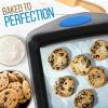 imageNutriChef 5Piece Baking Pan Set  Carbon Steel Stackable Bakeware with Red Silicone Handles ampamp Nonstick Coating Includes Cookie Sheets Roaster Pan with Lid Loaf Pan and 12 Cup Muffin Pan GoldGray