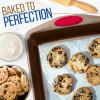 imageNutriChef 5Piece Baking Pan Set  Carbon Steel Stackable Bakeware with Red Silicone Handles ampamp Nonstick Coating Includes Cookie Sheets Roaster Pan with Lid Loaf Pan and 12 Cup Muffin Pan GoldGold