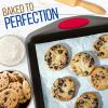imageNutriChef 5Piece Baking Pan Set  Carbon Steel Stackable Bakeware with Red Silicone Handles ampamp Nonstick Coating Includes Cookie Sheets Roaster Pan with Lid Loaf Pan and 12 Cup Muffin Pan GoldBlack