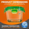 imageNutriChef 12Piece Mini Glass Food Storage Containers  448oz Stackable Premium Round Meal Prep Jars wLocking Lids  Microwave Freezer ampamp Dishwasher Safe For Baby Food Snacks Fruits NutsOne Size