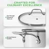 imageNutriChef 19Quart Stainless Steel Stock Pot  188 Food Grade Heavy Duty Induction Large Stock Pot Stew Pot Simmering Pot Soup Pot with See Through Lid Dishwasher Safe  NutriChef NCSP206 Quarts