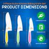 imageNutriChef 3Piece Nylon Kitchen Baking Knife Set  Childrens Cooking Knives Safe to Use Firm Grip Serrated Edges Kids Knives Protects Little Chefs Fingers Good For Cutting Food ampamp Vegetables