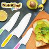 imageNutriChef 3Piece Nylon Kitchen Baking Knife Set  Childrens Cooking Knives Safe to Use Firm Grip Serrated Edges Kids Knives Protects Little Chefs Fingers Good For Cutting Food ampamp Vegetables