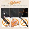 imageNutriChef 7 Piece Kitchen Knife Set  Stainless Steel Kitchen Precision Knives Set w 5 Knives ampamp Bonus Sharpener Acrylic Block Stand  Cutting Slicing Chopping Dicing NCKNS7XBlack