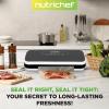imageNutriChef Automatic Vacuum Air Sealing System for Food Preservation with Starter Kit Compact Design Lab Tested Dry ampamp Moist Food Modes with Led Indicator Lights BlackBlack