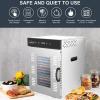 imageNutriChef Commercial Electric Food Dehydrator Machine  14 Shelf Extra Large Capacity  Stainless Steel Trays  1000Watts Digital Timer ampamp Temperature Control  1858 x 1752 x 2252 IN14 shelf