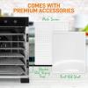 imageNutriChef Commercial Electric Food Dehydrator Machine  14 Shelf Extra Large Capacity  Stainless Steel Trays  1000Watts Digital Timer ampamp Temperature Control  1858 x 1752 x 2252 IN6 shelf