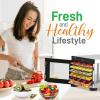 imageNutriChef Commercial Electric Food Dehydrator Machine  14 Shelf Extra Large Capacity  Stainless Steel Trays  1000Watts Digital Timer ampamp Temperature Control  1858 x 1752 x 2252 IN6 shelf