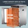 imageNutriChef Commercial Electric Food Dehydrator Machine  14 Shelf Extra Large Capacity  Stainless Steel Trays  1000Watts Digital Timer ampamp Temperature Control  1858 x 1752 x 2252 IN20 shelf