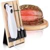 imageNutriChef Electric Carving Turkey Slicer Kitchen Knife  For Thanksgiving  Portable Electrical Food Cutter Knife Set with Carving Blades ampamp Wood Carving Stand  Cuts Meat Bread Cheese ampamp Fruit
