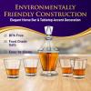 imageNutriChef Glass Whiskey Decanter  850ml Globe Whiskey Carafe Alcohol Decanter Set with Glasses  Liquor Decanter w Stopper ampamp Base For Brandy Wine Cognac Rum Gin Scotch BourbonVictorian Decanter with Glasses