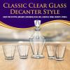 imageNutriChef Glass Whiskey Decanter  850ml Globe Whiskey Carafe Alcohol Decanter Set with Glasses  Liquor Decanter w Stopper ampamp Base For Brandy Wine Cognac Rum Gin Scotch BourbonVictorian Decanter with Glasses