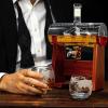 imageNutriChef Glass Whiskey Decanter  850ml Globe Whiskey Carafe Alcohol Decanter Set with Glasses  Liquor Decanter w Stopper ampamp Base For Brandy Wine Cognac Rum Gin Scotch BourbonCutter