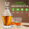imageNutriChef Glass Whiskey Decanter  850ml Globe Whiskey Carafe Alcohol Decanter Set with Glasses  Liquor Decanter w Stopper ampamp Base For Brandy Wine Cognac Rum Gin Scotch BourbonVictorian