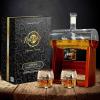 imageNutriChef Glass Whiskey Decanter  850ml Globe Whiskey Carafe Alcohol Decanter Set with Glasses  Liquor Decanter w Stopper ampamp Base For Brandy Wine Cognac Rum Gin Scotch BourbonCutter