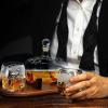 imageNutriChef Glass Whiskey Decanter  850ml Globe Whiskey Carafe Alcohol Decanter Set with Glasses  Liquor Decanter w Stopper ampamp Base For Brandy Wine Cognac Rum Gin Scotch BourbonBarrel