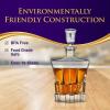 imageNutriChef Glass Whiskey Decanter  850ml Globe Whiskey Carafe Alcohol Decanter Set with Glasses  Liquor Decanter w Stopper ampamp Base For Brandy Wine Cognac Rum Gin Scotch BourbonGlacier