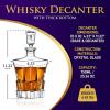 imageNutriChef Glass Whiskey Decanter  850ml Globe Whiskey Carafe Alcohol Decanter Set with Glasses  Liquor Decanter w Stopper ampamp Base For Brandy Wine Cognac Rum Gin Scotch BourbonGlacier