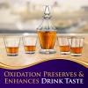 imageNutriChef Glass Whiskey Decanter  850ml Globe Whiskey Carafe Alcohol Decanter Set with Glasses  Liquor Decanter w Stopper ampamp Base For Brandy Wine Cognac Rum Gin Scotch BourbonVictorian Decanter with Glasses