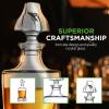imageNutriChef Glass Whiskey Decanter  850ml Globe Whiskey Carafe Alcohol Decanter Set with Glasses  Liquor Decanter w Stopper ampamp Base For Brandy Wine Cognac Rum Gin Scotch BourbonTwist Decanter with Glasses