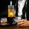 imageNutriChef Glass Whiskey Decanter  850ml Globe Whiskey Carafe Alcohol Decanter Set with Glasses  Liquor Decanter w Stopper ampamp Base For Brandy Wine Cognac Rum Gin Scotch BourbonSchooner