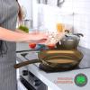 imageNutriChef Nonstick Cookware Excilon Home Kitchen Ware Set with Saucepan Frying Pans Cooking Pots Lids Utensil PTFEPFOAPFOS Free 11 Pcs GrayCoffee