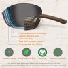 imageNutriChef Nonstick Cookware Excilon Home Kitchen Ware Set with Saucepan Frying Pans Cooking Pots Lids Utensil PTFEPFOAPFOS Free 11 Pcs GrayCoffee