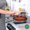 imageNutriChef Nonstick Cookware Excilon Home Kitchen Ware Set with Saucepan Frying Pans Cooking Pots Lids Utensil PTFEPFOAPFOS Free 11 Pcs GrayGray