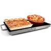 imageNutriChef Portable Electric Food Hot PlateStainless Steel Warming TrayampampDish Warmer with Black Glass TopKeep Food Warm for BuffetsRestaurantsPartiesampampHome Dinners22 x 6Heats up to 203F145 x 86 Inches