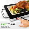 imageNutriChef Portable Electric Food Hot PlateStainless Steel Warming TrayampampDish Warmer with Black Glass TopKeep Food Warm for BuffetsRestaurantsPartiesampampHome Dinners22 x 6Heats up to 203F145 x 86 Inches