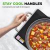 imageNutriChef Portable Electric Food Hot PlateStainless Steel Warming TrayampampDish Warmer with Black Glass TopKeep Food Warm for BuffetsRestaurantsPartiesampampHome Dinners22 x 6Heats up to 203F145 x 86 Inches