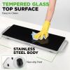 imageNutriChef Portable Electric Food Hot PlateStainless Steel Warming TrayampampDish Warmer with Black Glass TopKeep Food Warm for BuffetsRestaurantsPartiesampampHome Dinners22 x 6Heats up to 203F224 x 67 Inches