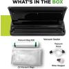 imageNutriChef Vacuum Sealer  Automatic Vacuum Air Sealing System For Food Preservation w Starter Kit  Compact Design  Lab Tested  Dry ampamp Moist Food Modes  Led Indicator Lights Stainless Steel BlackStainless Steel  Black