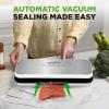imageNutriChef Vacuum Sealer  Automatic Vacuum Air Sealing System For Food Preservation w Starter Kit  Compact Design  Lab Tested  Dry ampamp Moist Food Modes  Led Indicator Lights Stainless Steel BlackBlackStainless SteelWhite