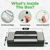 imageNutriChef Vacuum Sealer  Automatic Vacuum Air Sealing System For Food Preservation w Starter Kit  Compact Design  Lab Tested  Dry ampamp Moist Food Modes  Led Indicator Lights Stainless Steel BlackStainless Steel