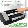 imageNutriChef Vacuum Sealer  Automatic Vacuum Air Sealing System For Food Preservation w Starter Kit  Compact Design  Lab Tested  Dry ampamp Moist Food Modes  Led Indicator Lights Stainless Steel BlackStainless Steel