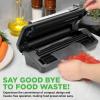 imageNutriChef Vacuum Sealer  Automatic Vacuum Air Sealing System For Food Preservation w Starter Kit  Compact Design  Lab Tested  Dry ampamp Moist Food Modes  Led Indicator Lights Stainless Steel BlackStainless Steel