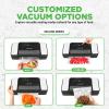 imageNutriChef Vacuum Sealer  Automatic Vacuum Air Sealing System For Food Preservation w Starter Kit  Compact Design  Lab Tested  Dry ampamp Moist Food Modes  Led Indicator Lights Stainless Steel BlackBlack