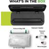 imageNutriChef Vacuum Sealer  Automatic Vacuum Air Sealing System For Food Preservation w Starter Kit  Compact Design  Lab Tested  Dry ampamp Moist Food Modes  Led Indicator Lights Stainless Steel BlackBlackStainless SteelWhite